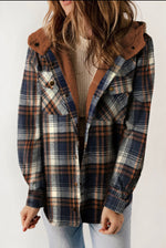 Hooded Plaid Shacket