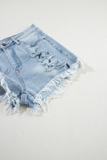 High Waist Cut Off Jean Shorts