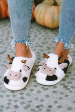 Plush Cow Slippers