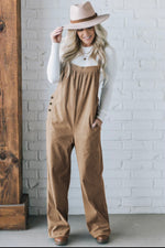 Loose Fit Corduroy Overalls