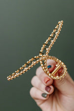 Gold Twisted Metal Hair Clip