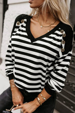 Beaded and Lace Stripe Top