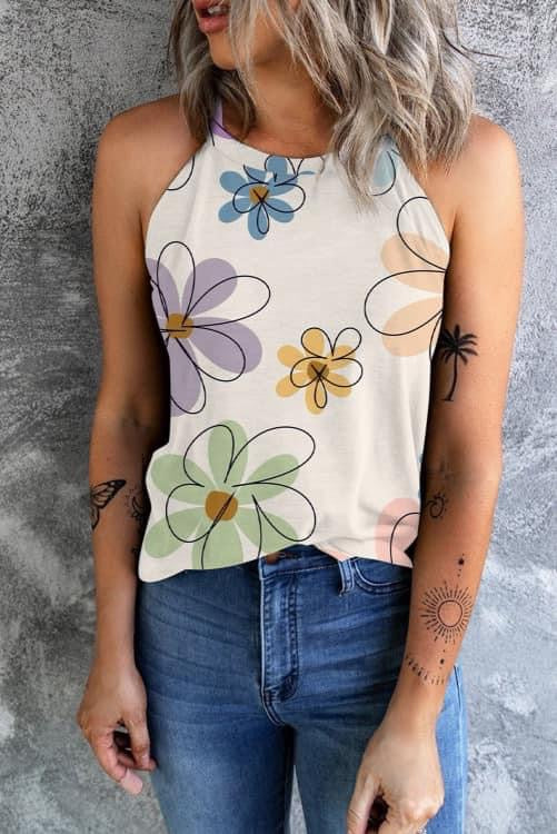 Playful Floral Halter