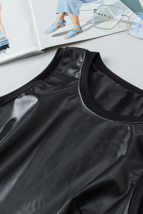 Faux Leather Tank Top