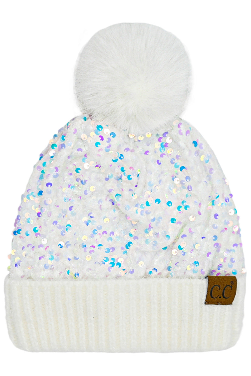 C.C. Sequin Beanie