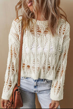 Crochet Loose Fit Cutout Sweater