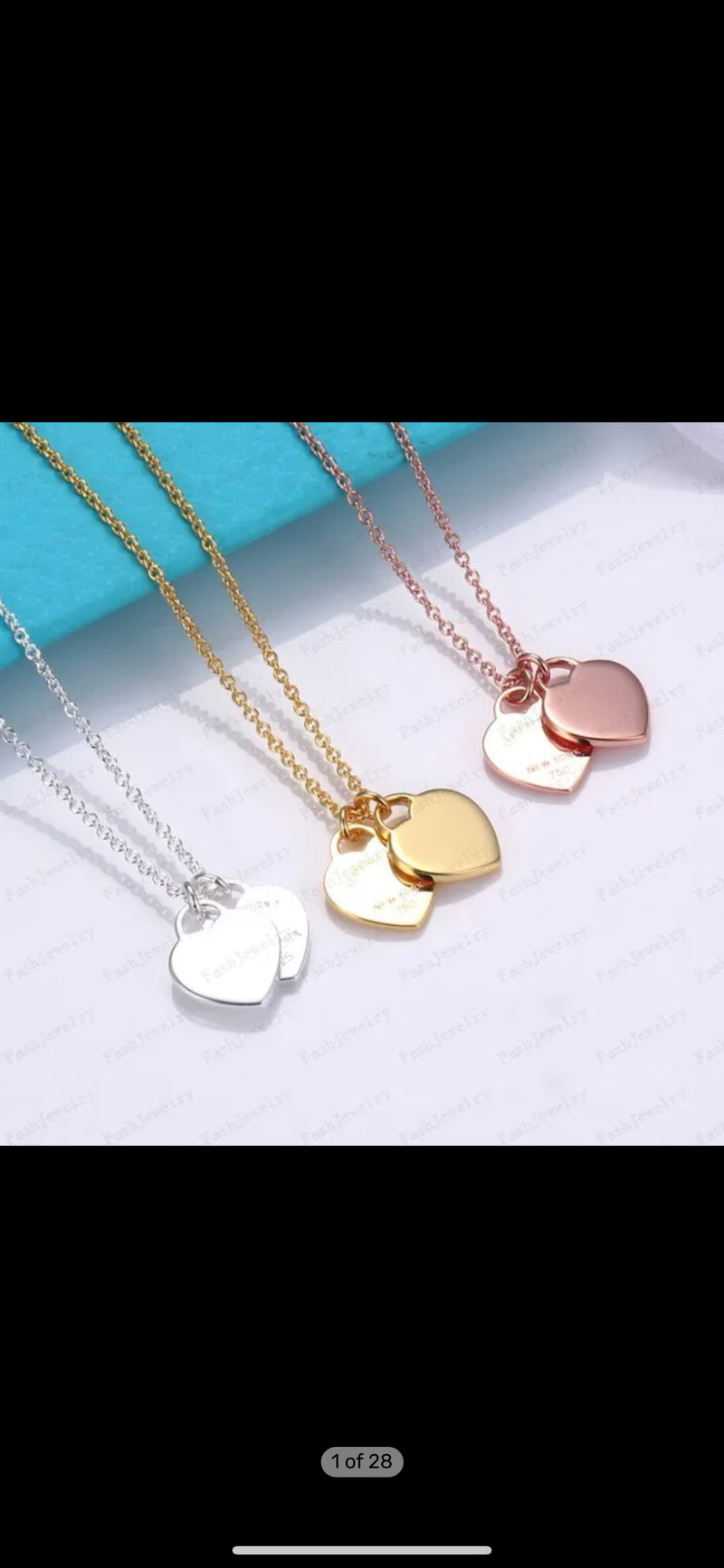 Rep Tiff Heart Necklace