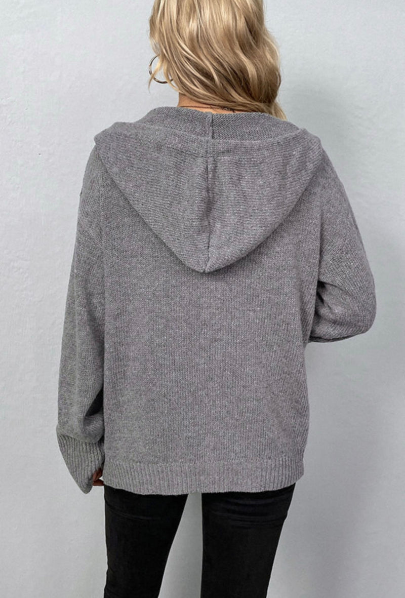 Hooded Sweater Cardigan