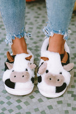 Plush Cow Slippers