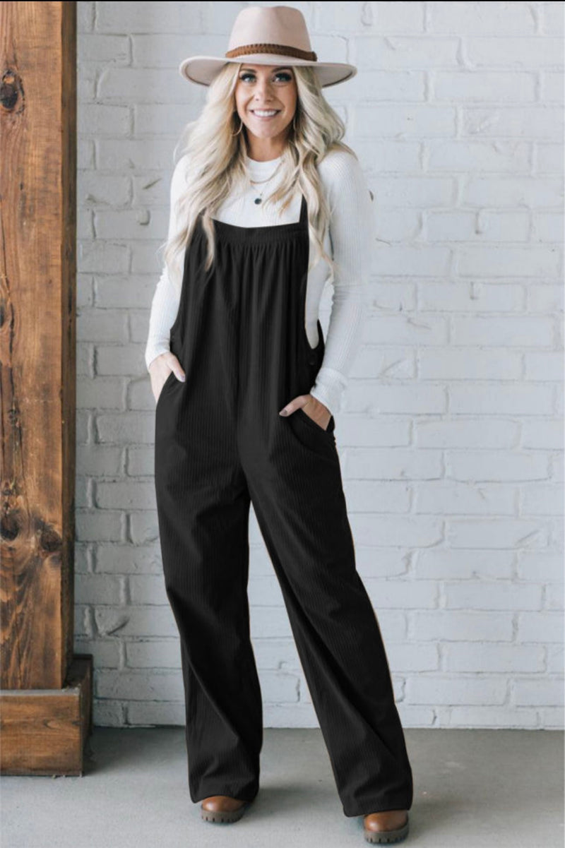 Loose Fit Corduroy Overalls