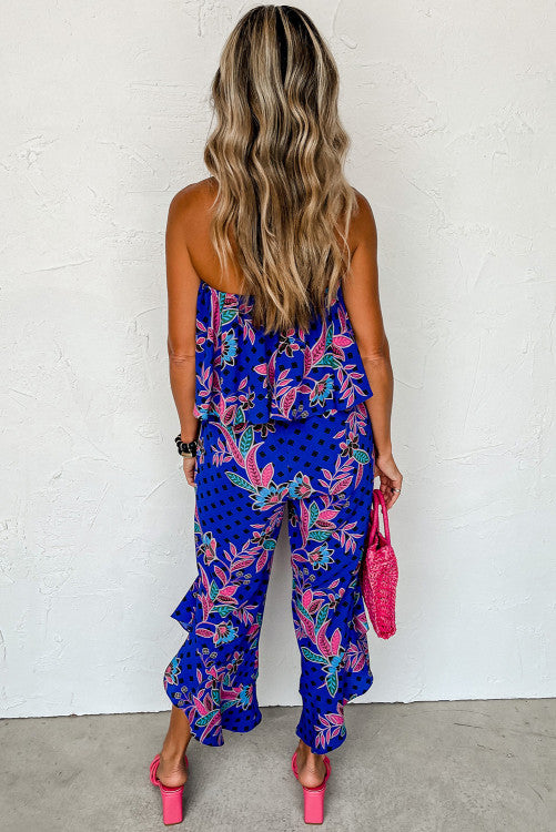 Bandeau Floral Jumpsuit