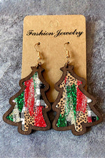 Wooden Multi Tree Earring