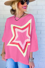 Star Patched Oversized Tee