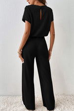 Ribbed Wide Leg Jumpsuit