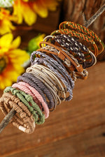 Hair Tie Bracelet Set of 10