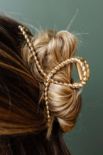 Gold Twisted Metal Hair Clip