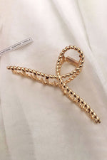 Gold Twisted Metal Hair Clip