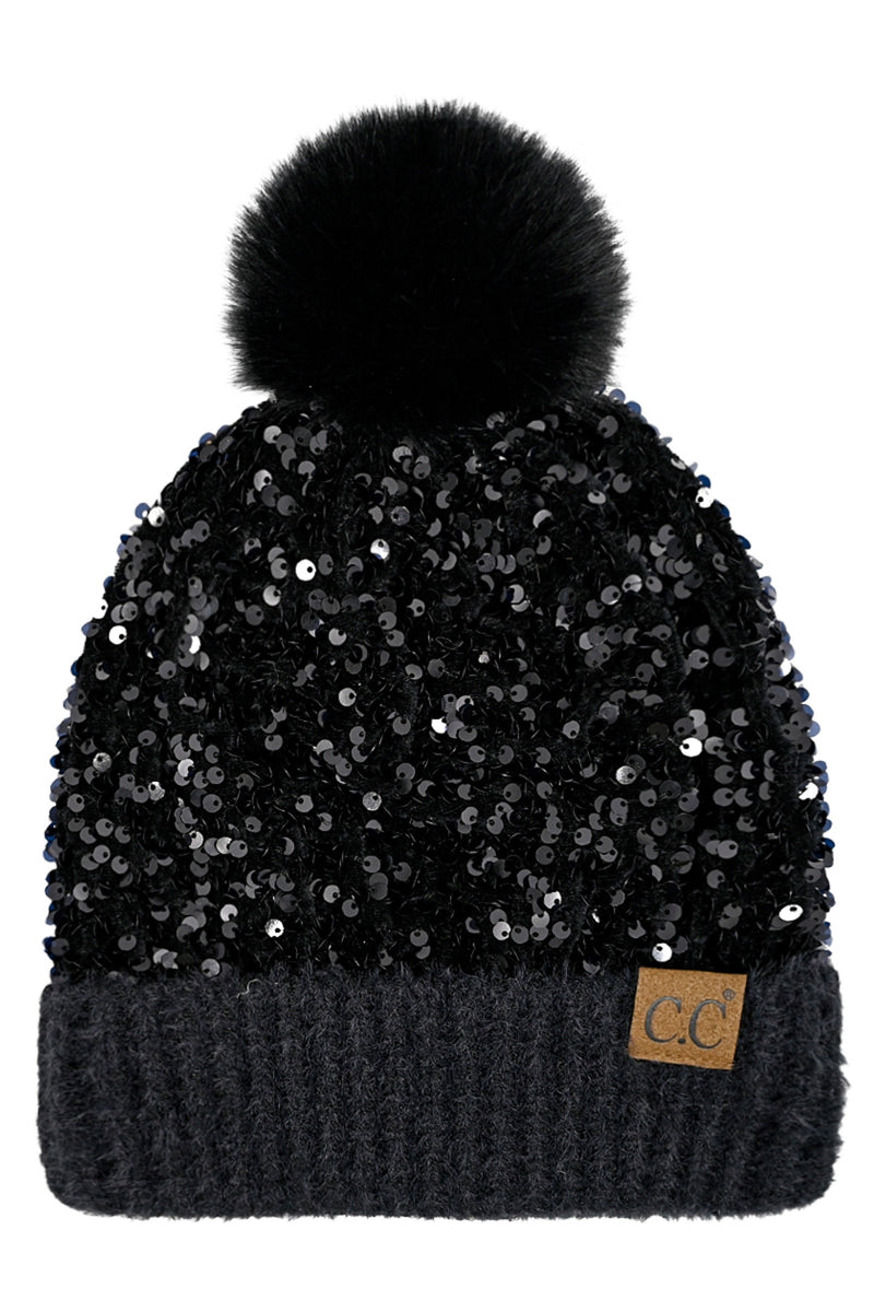 C.C. Sequin Beanie