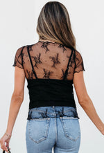Floral Mesh Top W/Cami