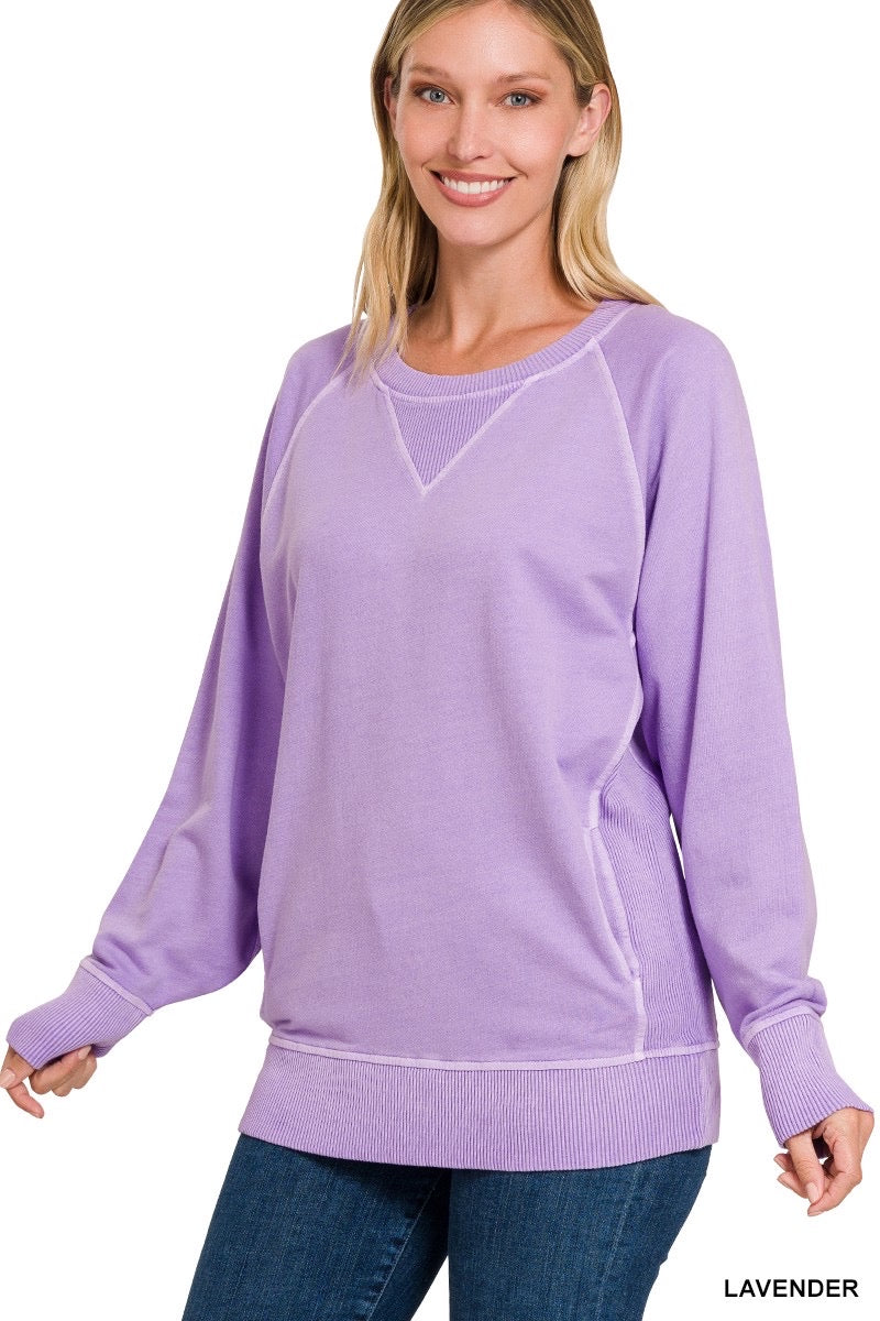 Zenana Terry Pullover