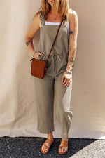 Drawstring Cropped Overall