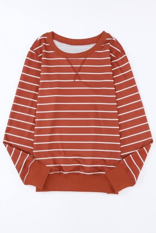 Medium weight striped long sleeve shirt