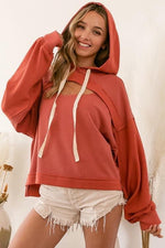 Pull-over cutout hoodie