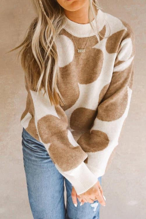 Bold Floral print Sweater