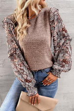 Ruffle Tiered Floral Sleeve Top