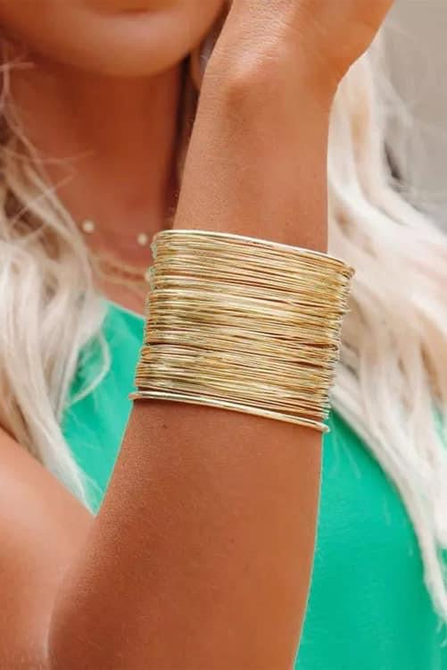 Gold bangle bracelet