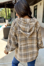 3/4 zip plaid pullover