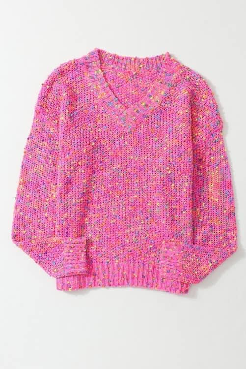 Bubblegum Pink Confetti Sweater