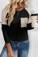 Sparkling Raglan Long Sleeve Top