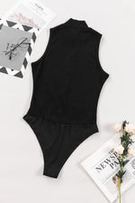 Zip Ribbed Tank Bodysuit