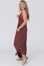 This Stripe Spaghetti Strap Pocketed Dress