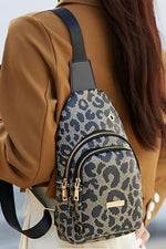 Black Leopard Sling bag