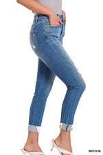 Zenana Cuffed Skinny Jeans