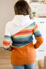 Striped Color block Hoodie