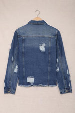 Raw Hem Jean Jacket