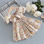 Floral Tie Back Dress - 3/4 Years