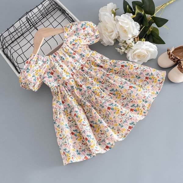 Floral Tie Back Dress - 3/4 Years