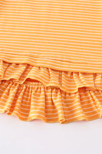 Mustard Striped Ruffle Shirt - 5 Years