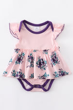 Pink Floral Ruffle Romper 12M