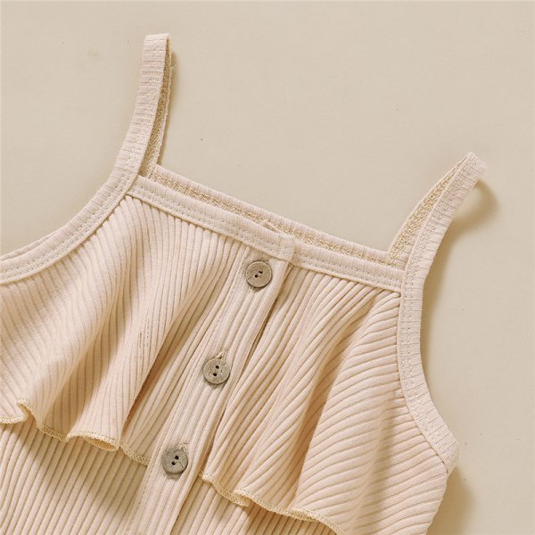 Apricot Ribbed Shorts Romper 3-4 years