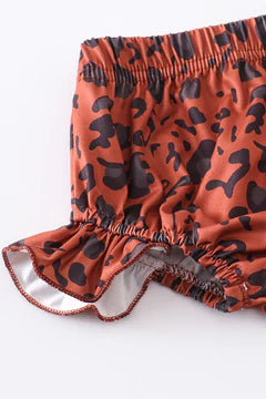 Rust Tank with Leopard Short Set - 12M