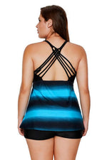 Strappy Hollow-out Back Tankini