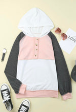 Colorblock Button up hoodie