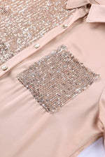 Sequin Shirt Dress