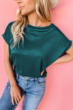 Loose Fit Short Sleeve Batwing