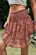 Appliqué Smocked Frill Skirt